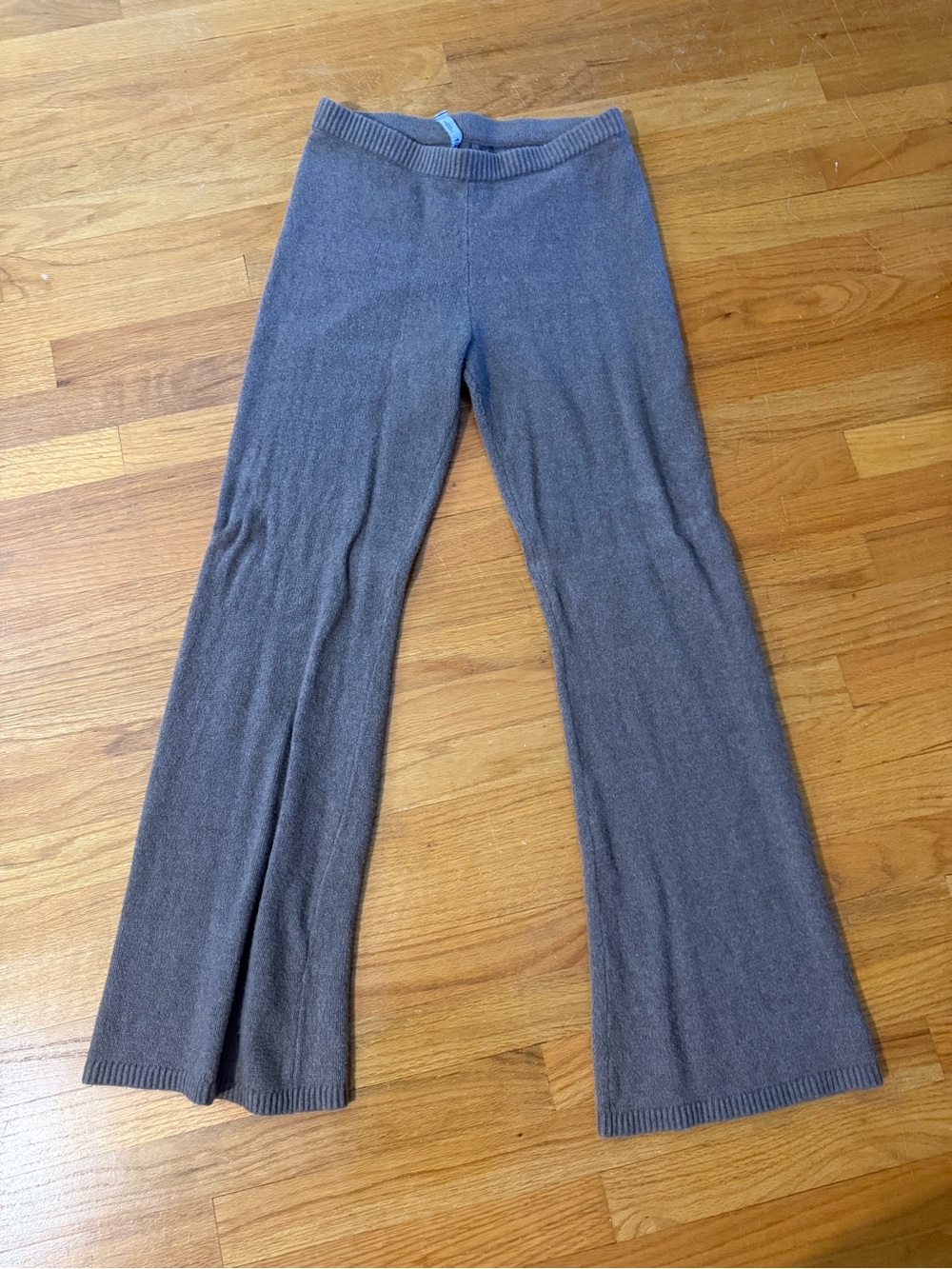 GAP Women's Flared Knit Pants in Charcoal Gray